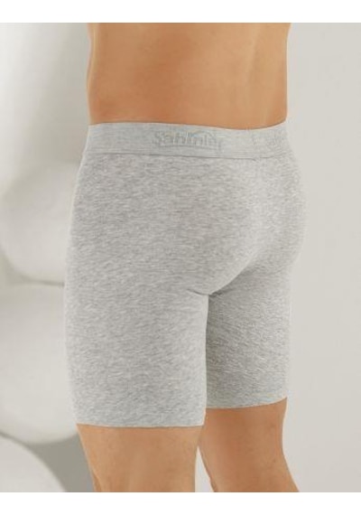 Şahinler Erkek Likralı Uzun Boxer Renk Seçenekli E114 Gri