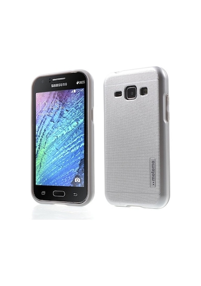 Samsung Uyumlu Galaxy J1 Ace Kılıf Motomo Sert Arka Kapak Gri
