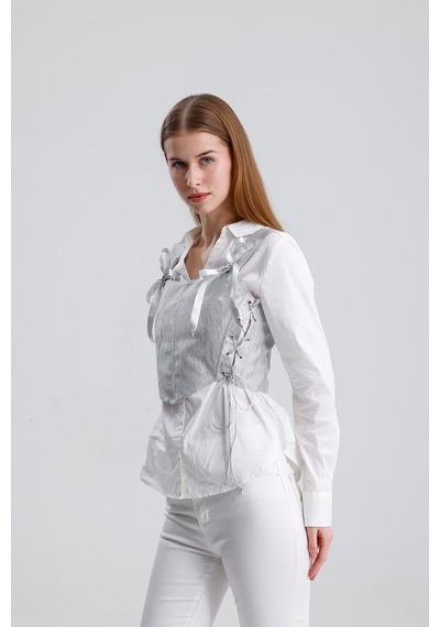 L'aura Corset Ophelia Bayan Korse Büstiyer Gri