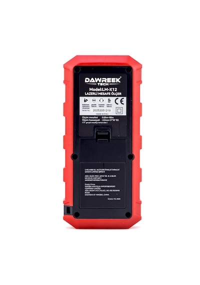Dawreek Mesafe Ölçer H01 Red 80 Metre Dijital El Tipi Mesafe Ölçüm Cihazı