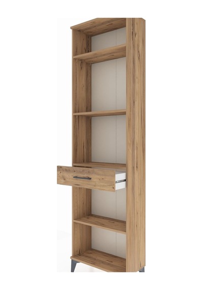 Arges Dolap 4 Raflı Tek Çekmeceli 60x30x221 Çam-çam Çam