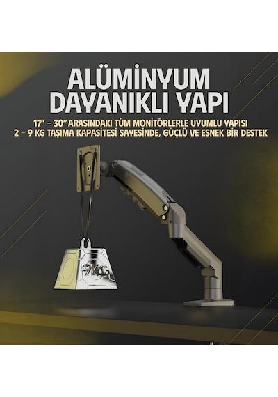 North Bayou Nb F80 Amortisörlü 2-9 Kg Monitör Standı 2026 Versiyon