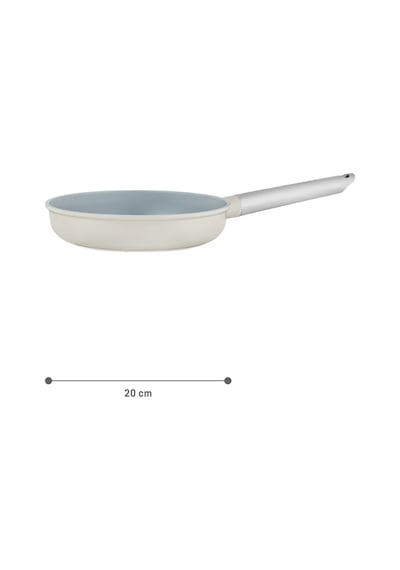 Madame Coco Vincenzo Döküm Alüminyum Kızartma Tavası - Gri/bej - 20 Cm 8684427212905 Çok Renkli