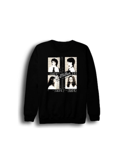 T.a.t.u. - Müzik Grubu Baskılı Unisex %100 Pamuk Bisiklet Yaka Siyah Sweatshirt Siyah