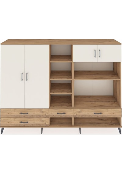 Hyperion Dolap 12 Raflı 4 Çekmeceli 4 Kapaklı 220x44x163 Çam-ayta Çam-aytaşı/çam Hyperion Dolap 12 Raflı 4 Çekmeceli 4 Kapaklı 220x44x163 Çam-ayta Çam-aytaşı/çam