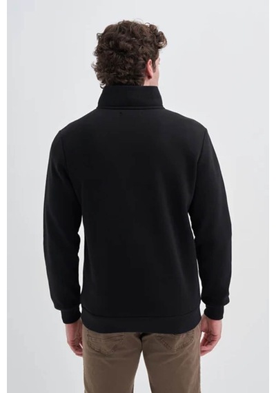 Cazador Slim Fit Şardonlu Siyah Erkek Sweatshirt 56180