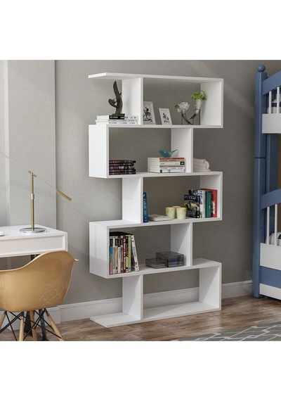 Begonya Beyaz Çok Amaçlı Kitaplık Ev Ve Ofis İçin Modern Raf