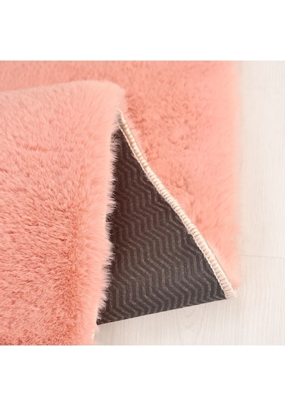 Çam Halı Tavşan Poly Rptf5020 Peluş Halı - Rose -yüksek Kalite-ekstra Yumuşak - Kaymaz Özel Tabanlı - Özel Ölçü Koyu Pembe