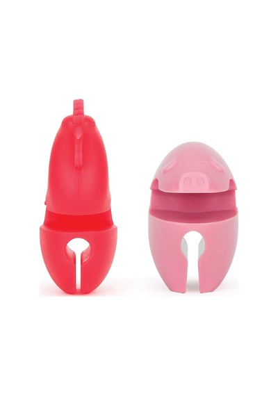 Silikon Tencere Klips Kaşıklık, 5 Cm, Kırmızı/pembe Çok Renkli