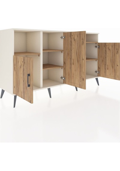 Kronos Konsol 5 Raflı 4 Kapaklı 176x59x99 Aytaşı-çam Aytaşı-çam