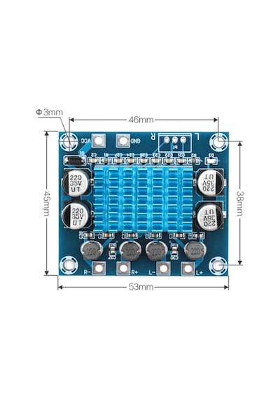 Robizstore Tpa3110 2 Kanal Dc 26V 3A 30W Ses Yükseltici Amfi Class D Stereo