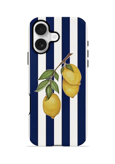 Apple iPhone Uyumlu 17 Vorian Çift Katmanlı Magsafe Kılıf Amalfi Lemon Branch