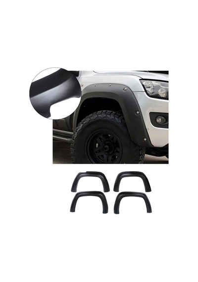 Volkswagen Amarok 2010-2016 Uyumlu Çamurluk Dodik Seti 4 Parça Abs Mat Siyah