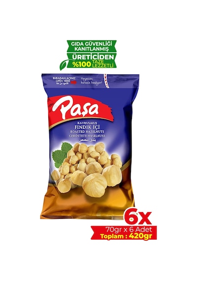 Paşa Kuruyemiş Paşa Fındık İçi 6 x 70 G
