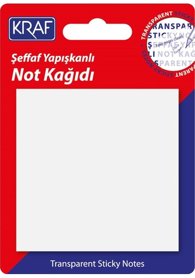 Yapışkanlı Not Kağıdı 76x76 50 Yp. Şeffaf 7676tr