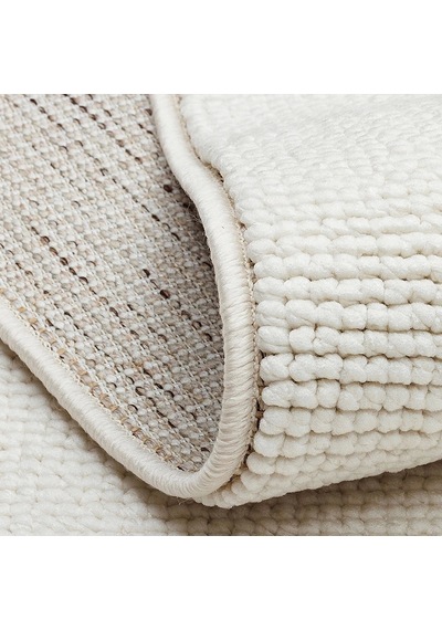 Hoom Rugs Helsinki Plain White Polyester Modern İskandinav Halı Beyaz