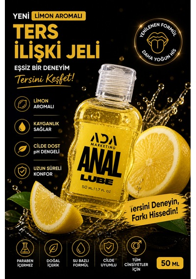 Ada Marketing 50 Ml Limon Aromalı Anal Kayganlaştırıcı Jel Özel Seri