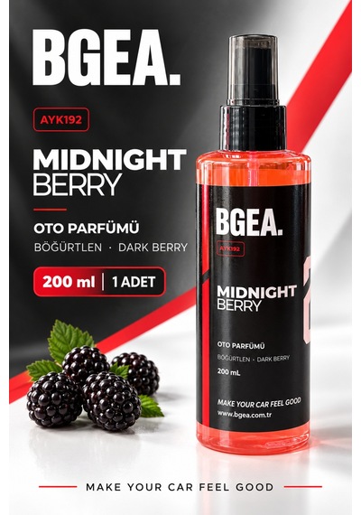 Bgea Midnight Berry Böğürtlen Kokulu Oto Parfümü Dark Berry Sprey 200 Ml