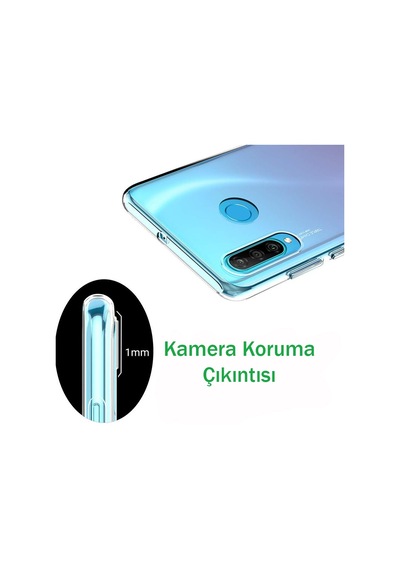 Xiaomi Redmi Note 8 Kılıf Şeffaf Silikon Kamera Korumalı 0,30 Mm