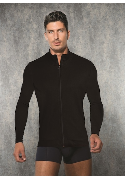 DOREANSE Erkek Termal Viloft Dik Yaka Fermuarlı Sweatshirt 2895
