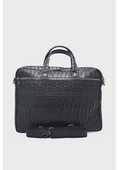 Venüs Vns-k001ç Siyah Kroko Unisex Evrak Çantası Siyah Kroko