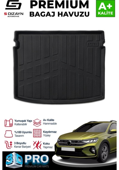Drstunıng S-dizayn Vw Taigo 3d Pro Bagaj Havuzu 2020 Üzeri A+ Kalite