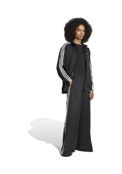 Black Adidas Kadın Günlük Eşofman Üstü Satin Tt Kc8810 Siyah