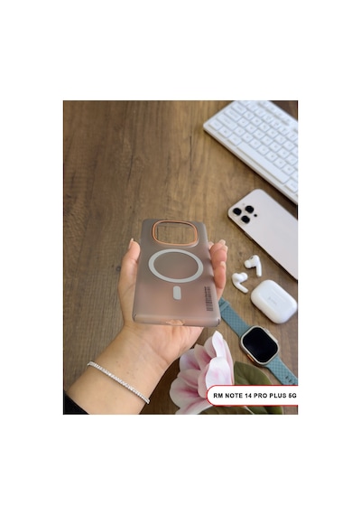 Redmi Note 14 Pro Plus 5g Magsafe Uyumlu Mat Sert Klein Kılıf Turuncu