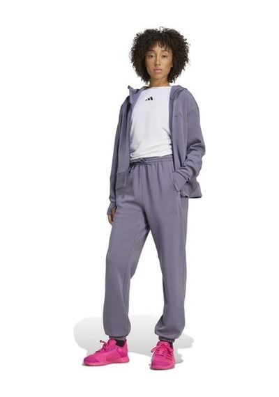 Adidas Designed For Training Knit Kadın Mor Eşofman Altı