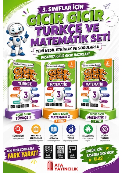 3.sınıf Gıcır Gıcır Yeni Nesil Etkinlik Ve Sorularla Türkçe Ve Matematik Seti