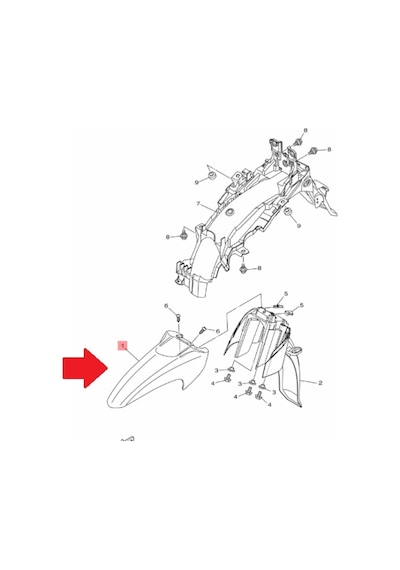 Yamaha Crypton S T115 2018-2020 Ön Çamurluk B6F-F1511-00