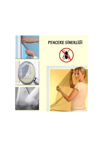 Tüm Cam Pencere Kapılara Uyumlu Tek Kanat Pencere Sinekliği 4940