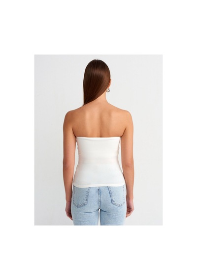 Rouge Basıc Dlv 20659 Straplez Top Beyaz