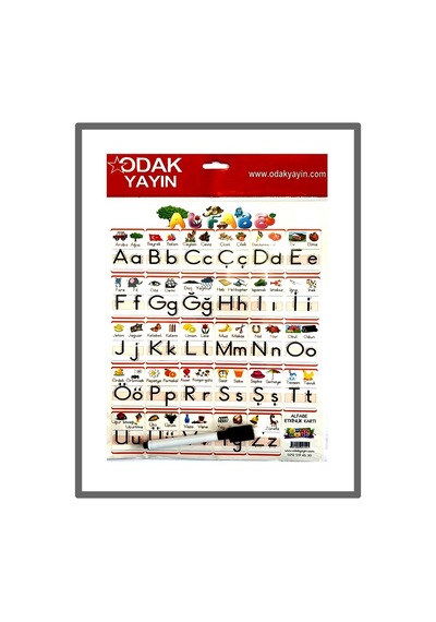 Odak Yayın Alfabe Kartı Kalemli A4