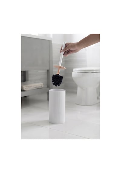 Liza Kapaklı Wc Banyo Fırçası - Tuvalet Fırçası Wc Fırçası Klozet Fırçası Beyaz