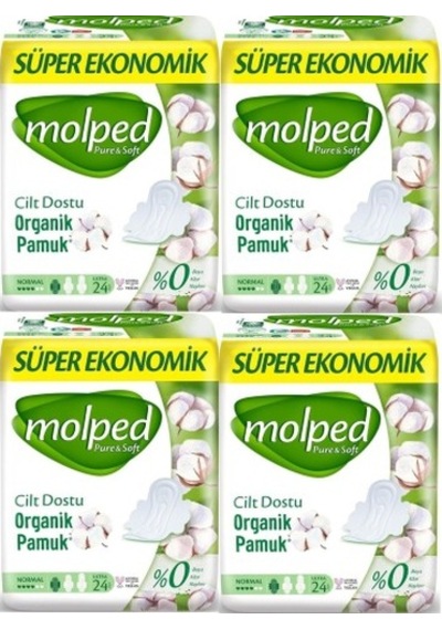 Molped Pure Soft Ekonomik Hijyenik Ped Normal 24 Lü X 4 Adet PKT.MOLPED.013