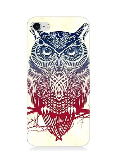 Apple Uyumlu iPhone 8 Silikon Kılıf Mistik Tribal Baykuş