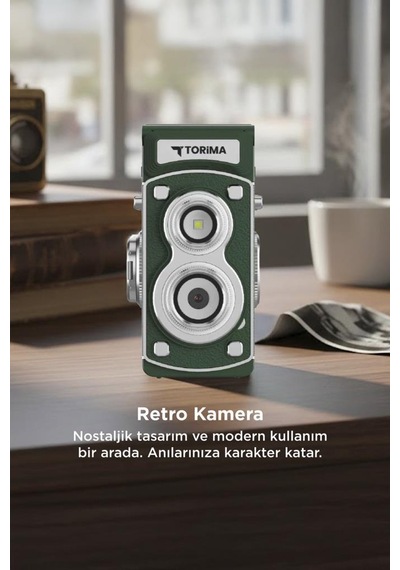 Torima CMR44 Mini Retro Dijital Fotoğraf Makinesi Yeşil