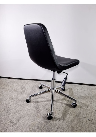 Bintaşmobilya Siyah Deri Rahat Ofis Personel Çalışma Sandalyesi