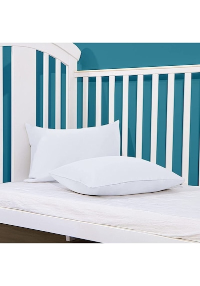 2li Set Beyaz Bebek Yastık Kılıfı 35x45 %100 Pamuklu Kapaklı