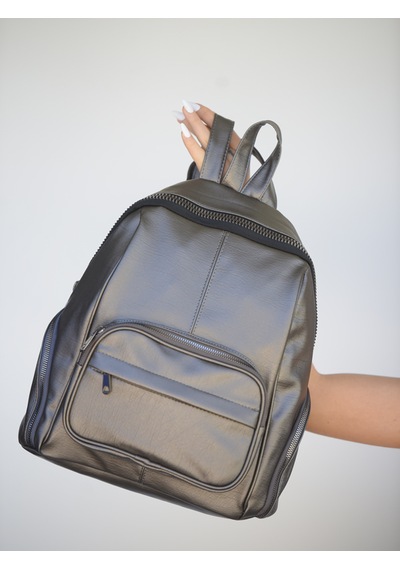 Jara Bag Frida Kadın Sırt Çantası Şık, Yumuşak Dokulu Ve 5 Bölmeli Gümüş