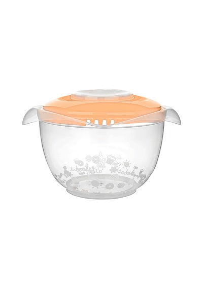 Mixit 3000 Ml Kapaklı Mikser Kabı & Sıçratmayı Önleyen Çırpma Ve Karıştırma Kabı Ekru - 927520424 Ekru