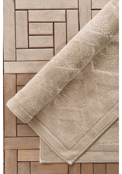 Yataş Bedding Milo Banyo Paspası Seti - Bej (50x60 cm + 60x100 cm) Bej