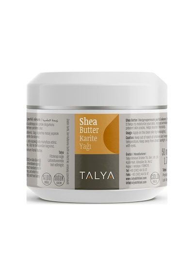 Talya Soğuk Sıkım %100 Saf ve Doğal Karite Yağı 50 ML