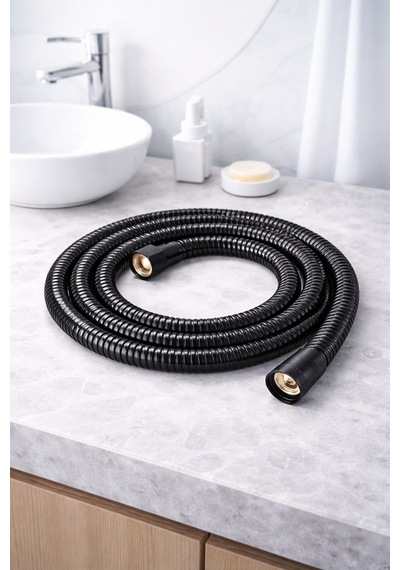 Siyah Hortum Duş Hortumu Bütün Duş Başlıklarına Uyumlu 1.5 Metre Siyah Boyalı Diğer