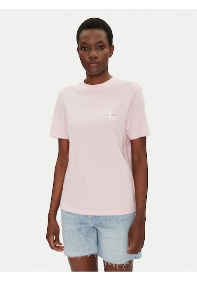 Calvin Klein Kadın T-shirt Ck Logo Pembe