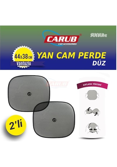Oto Yan Cam Güneşlik Araba Yan Cam Perdesi Vantuzlu 2 Adet