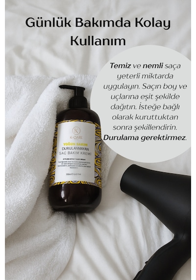 K K-care Cosmetics Yoğun Bakım Durulanmayan Şekillendirici Saç Bakım Kremi 250 ML