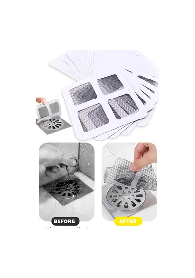 10 Adet Kendinden Yapışkanlı Banyo Gider Filesi Yeni Nesil Lavabo Küvet Gider Süzgeci Diğer