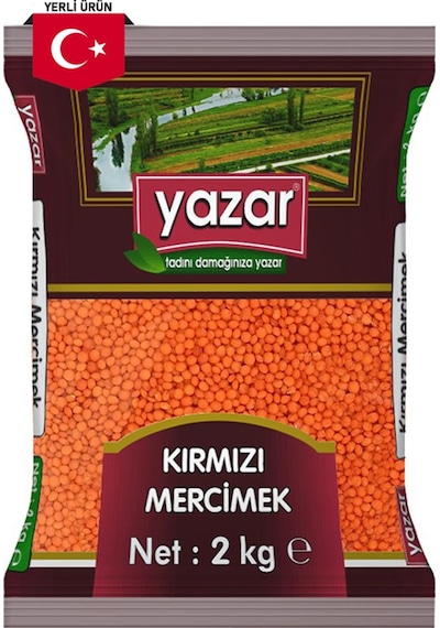 Yazar Yerli Kırmızı Mercimek 2 KG